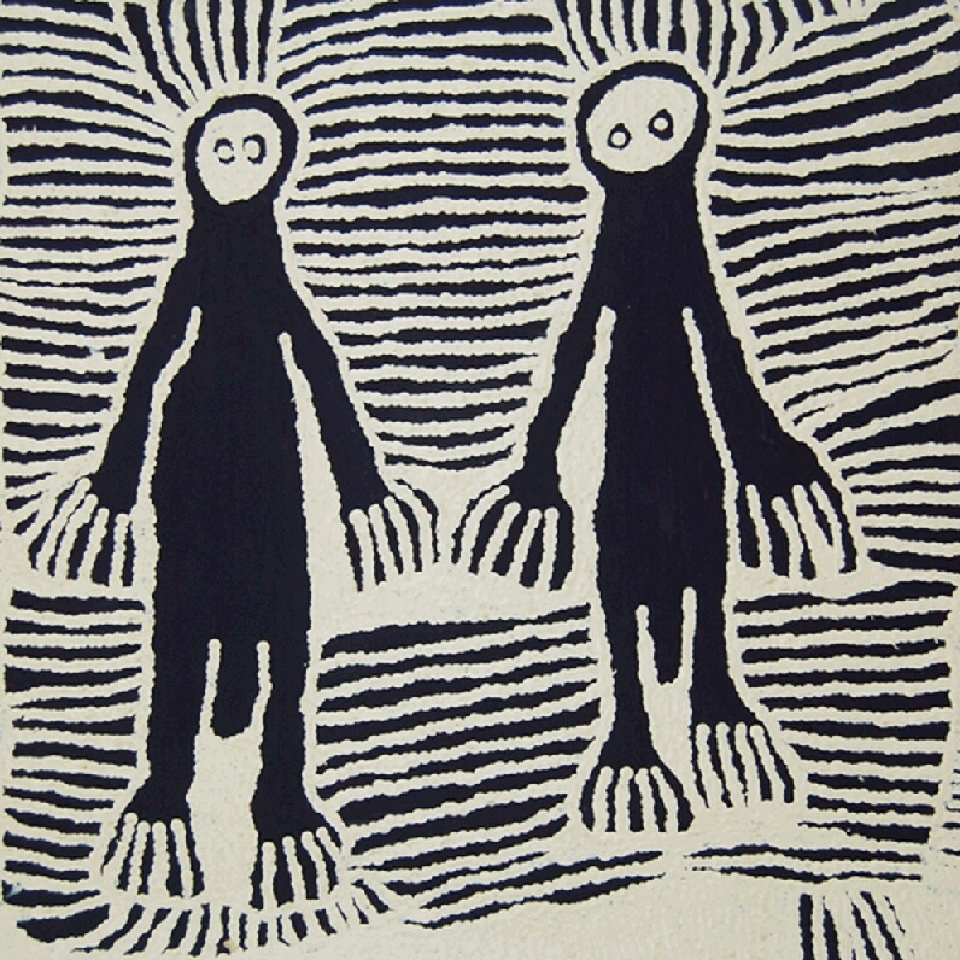 Two Brothers - LSYAP11111033 by Linda Syddick Napaltjarri