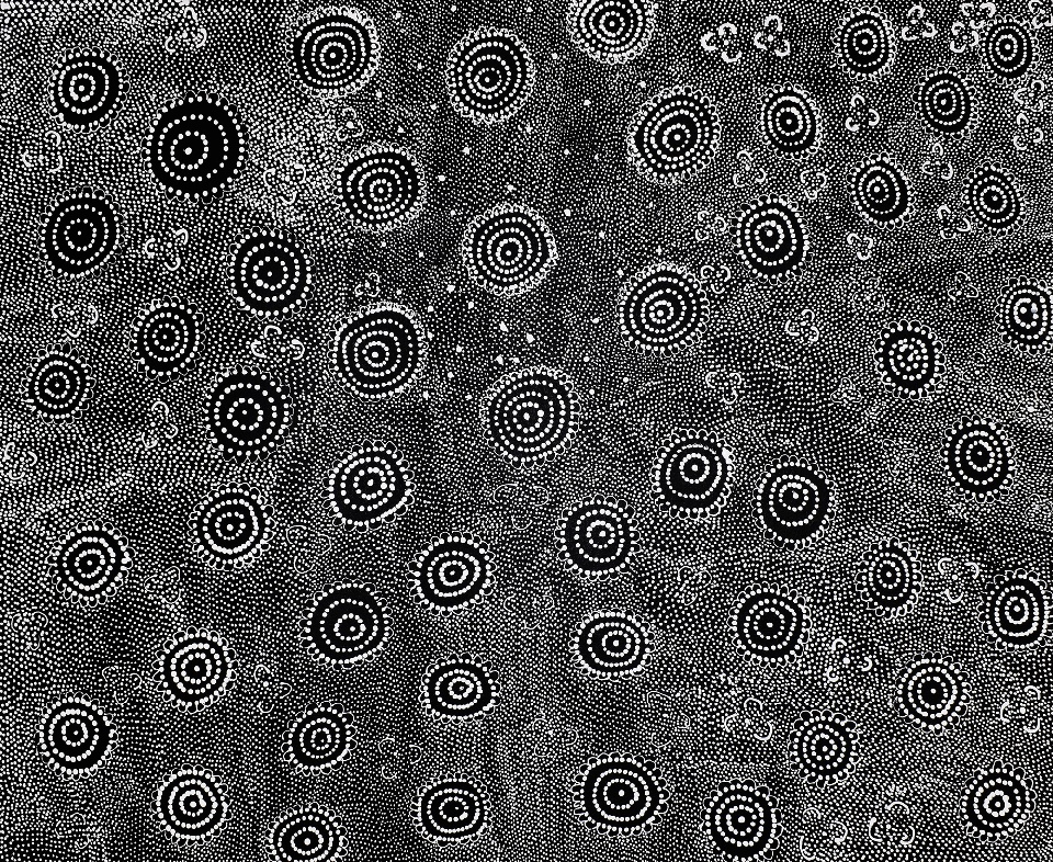 Ngapa Jukurrpa (Water Dreaming) - LNBJ0002 by Lola Nampijinpa Brown