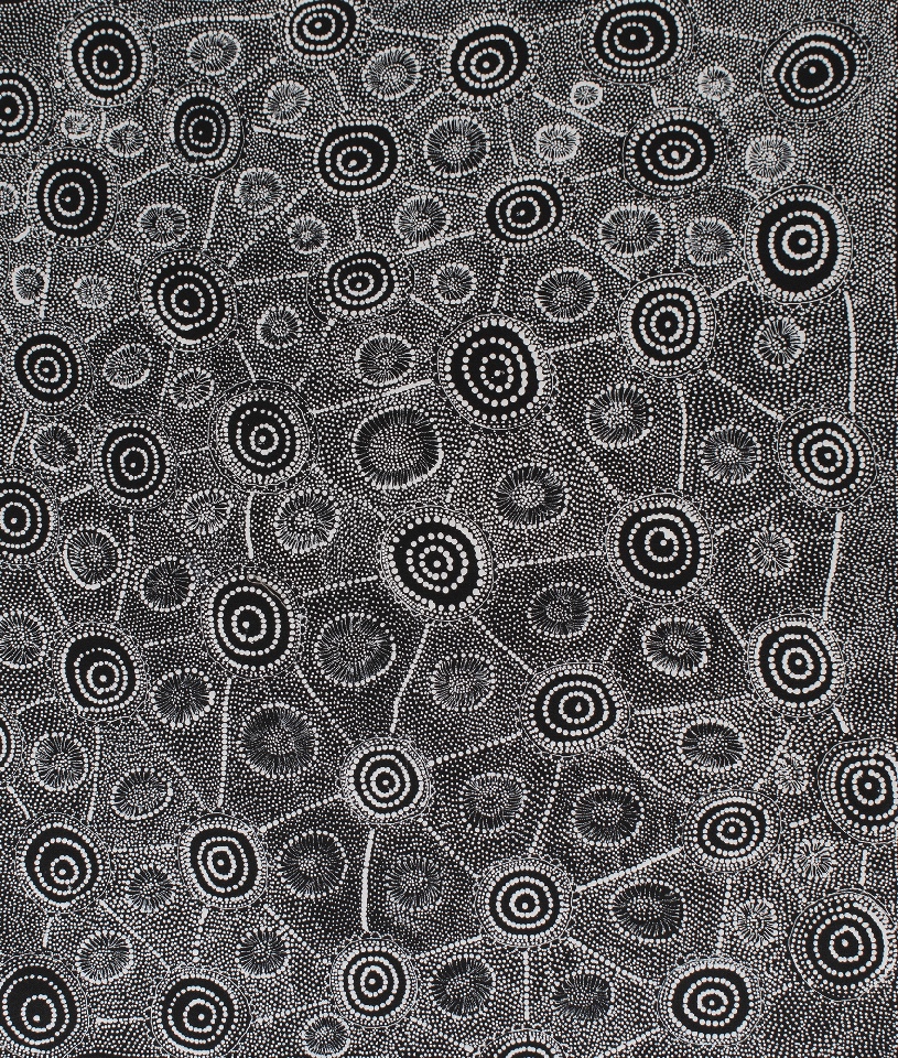 Ngapa Jukurrpa (Water Dreaming) - LNBJ0007 by Lola Nampijinpa Brown