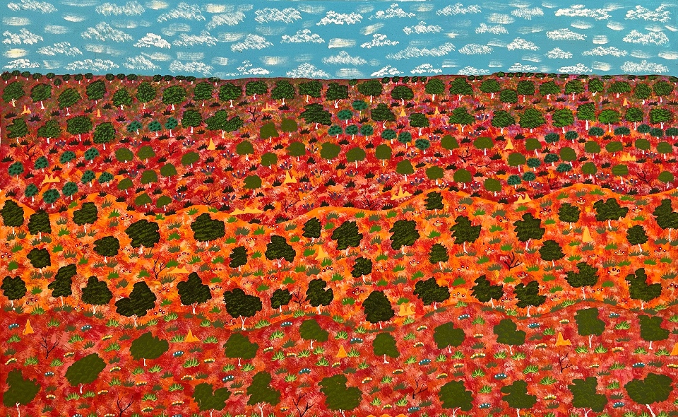 View of Country - LUPAP1223198 by Lulu Pitjara Teece