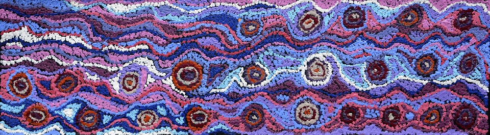 Lappi Lappi Jukurrpa (Lappi Lappi Dreaming) - MNCWU409/20ny by Magda Nakamarra Curtis