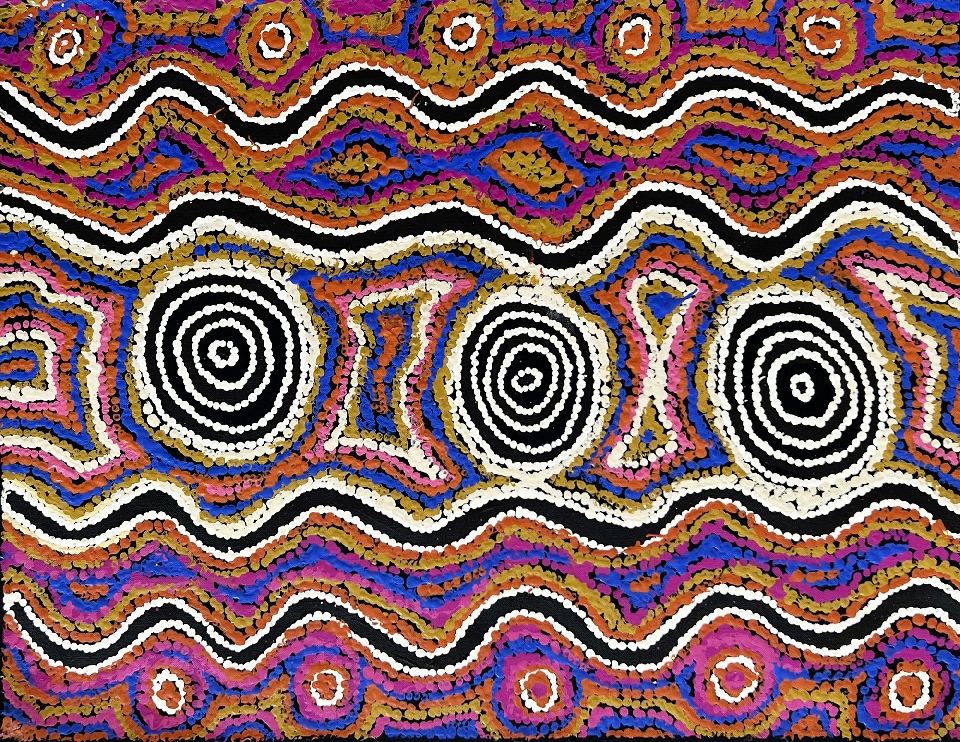 Lappi Lappi Jukurrpa (Lappi Lappi Dreaming) - MNCWU53/22ny by Magda Nakamarra Curtis