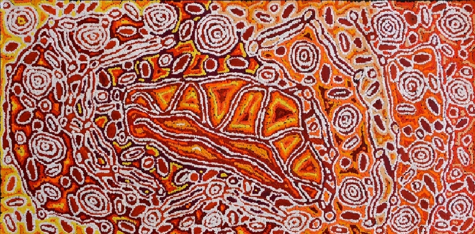 Lappi Lappi Jukurrpa (Lappi Lappi Dreaming) - MNCWU1553/13ny by Magda Nakamarra Curtis