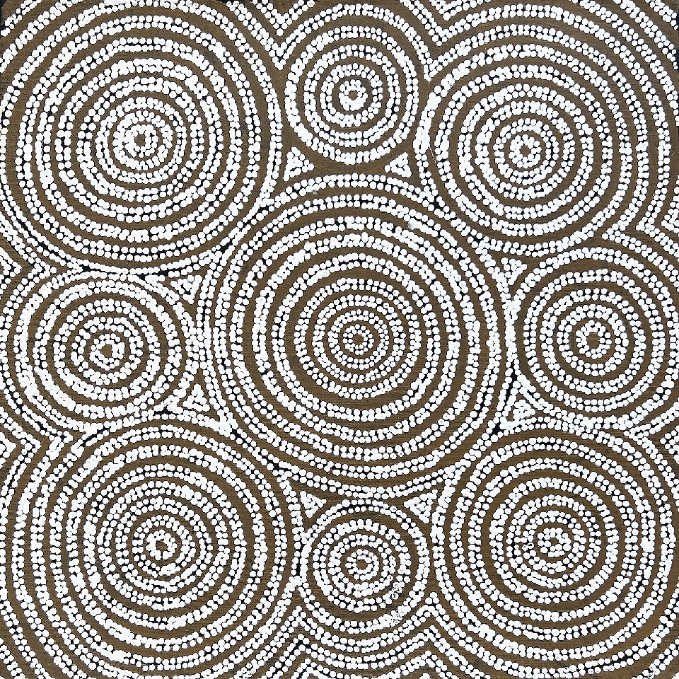 Pikilyi Jukurrpa (Vaughan Springs Dreaming) - MNHWU9611/22 by Mary Anne Nampijinpa Hudson