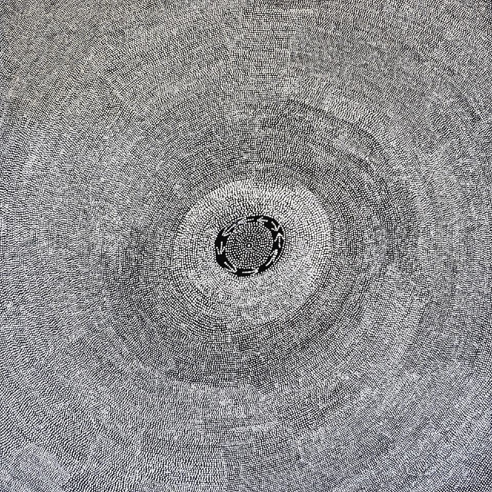 Rockhole at Mina Mina - MLNG0195 by Margaret Lewis Napangardi