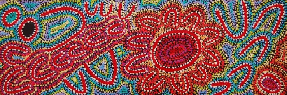 Spinifex on Mina Mina - MLNAR1201 by Margaret Lewis Napangardi