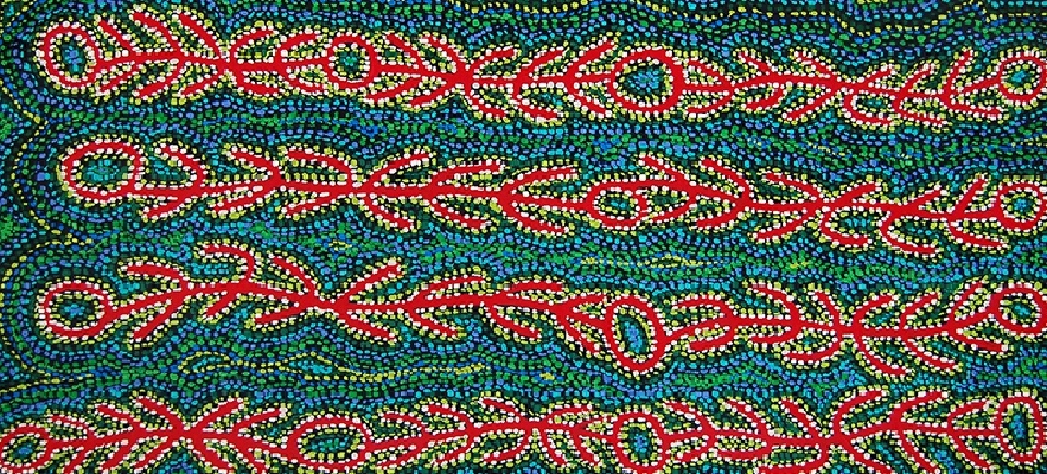 Spinifex on Mina Mina - MLNAR1206 by Margaret Lewis Napangardi