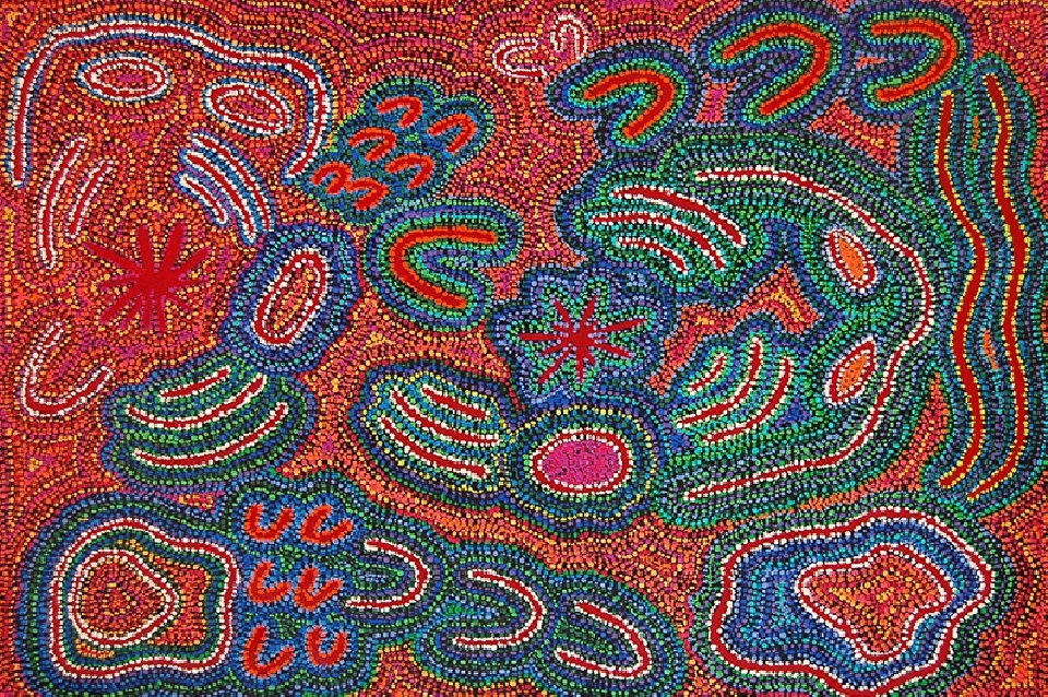 Spinifex on Mina Mina - MLNAR1207 by Margaret Lewis Napangardi