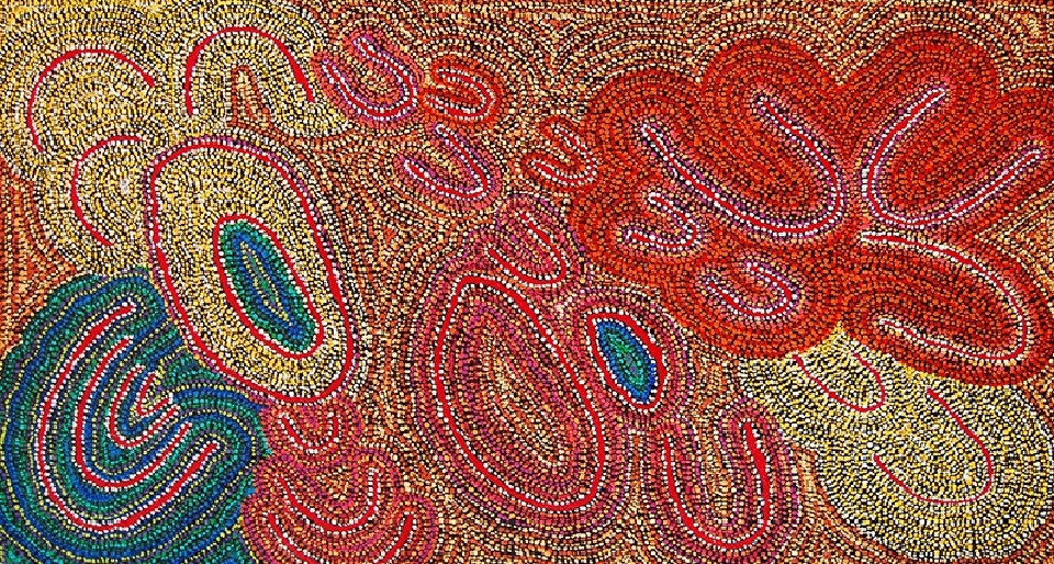 Spinifex on Mina Mina - MLNAR1208 by Margaret Lewis Napangardi