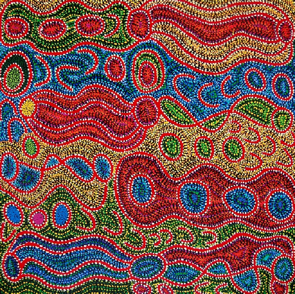 Spinifex on Mina Mina - MLNAR1209 by Margaret Lewis Napangardi