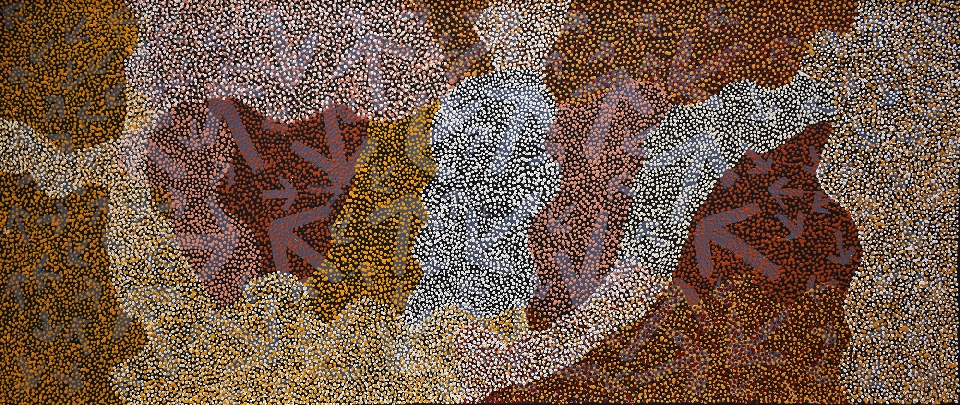 Yankirri Jukurrpa (Emu Dreaming) - MNGWU183/23ny by Margaret Nangala Gallagher