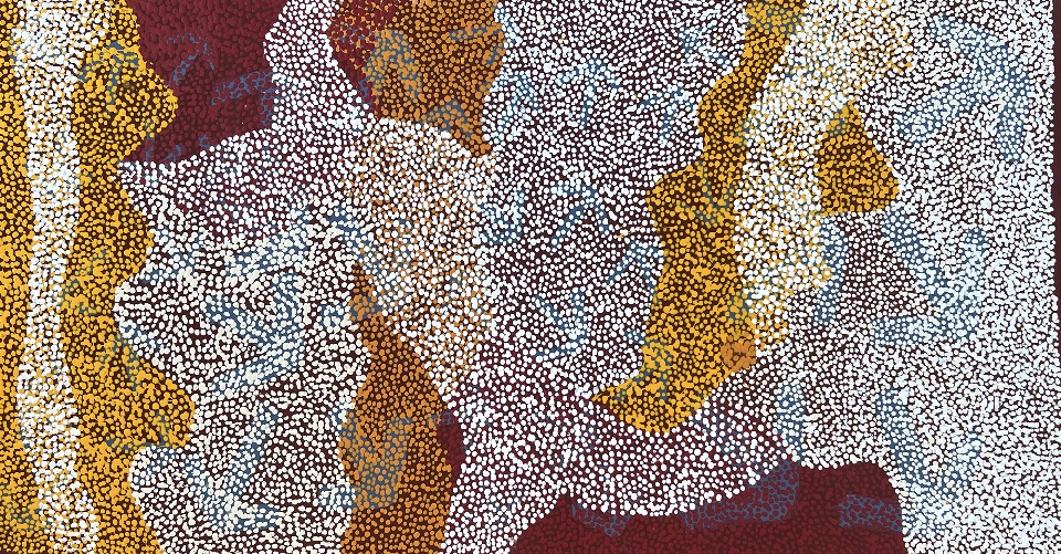 Yankirri Jukurrpa (Emu Dreaming) - Ngarlikirlangu - MNGWU264/23ny by Margaret Nangala Gallagher