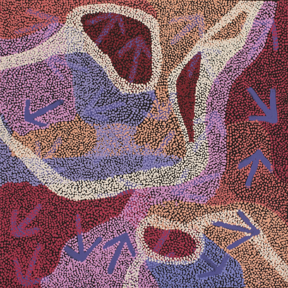 Yankirri Jukurrpa (Emu Dreaming) - Ngarlikirlangu - MNGWU165/25ny by Margaret Nangala Gallagher