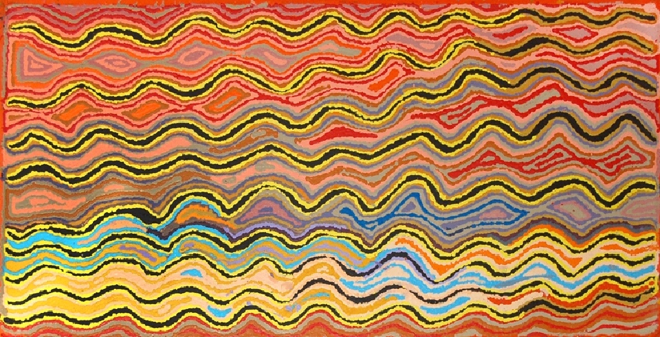 Lappi Lappi Jukurrpa (Lappi Lappi Dreaming) - MNMWU236-08 by Mary Anne Nampijinpa Michaels