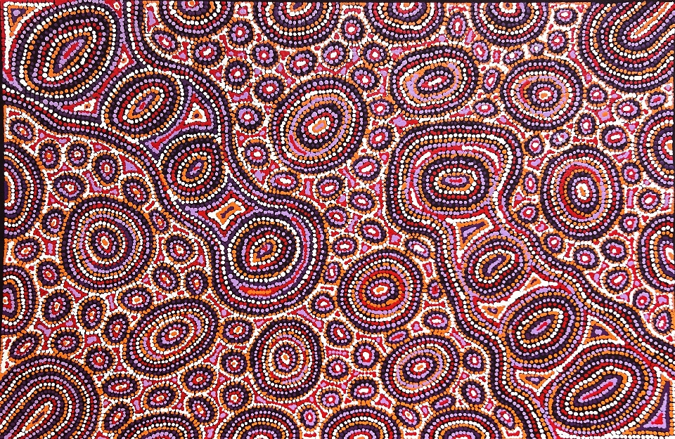 Seven Sisters Dreaming - MNKFD144/0522 by Michelle Butler Nakamarra