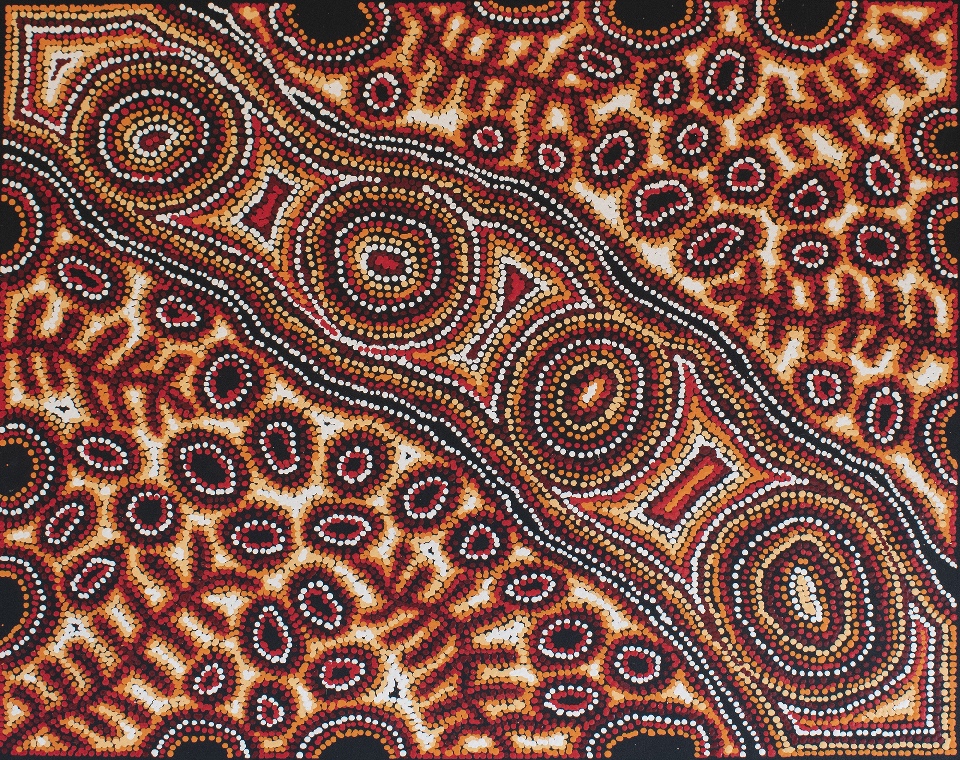 Seven Sisters Dreaming - MNKFD210/1024 by Michelle Butler Nakamarra