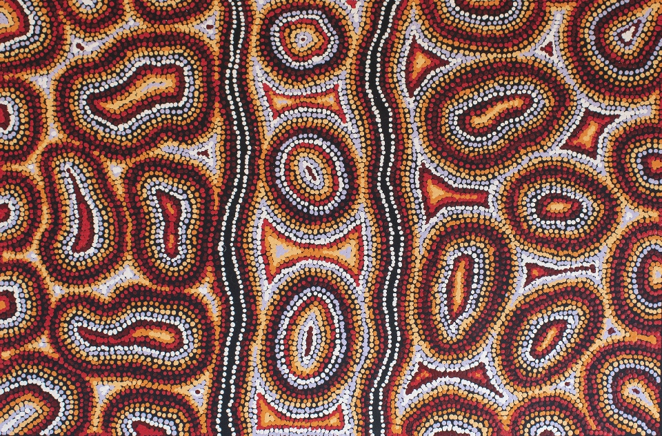 Seven Sisters Dreaming - MNKFD212/1024 by Michelle Butler Nakamarra