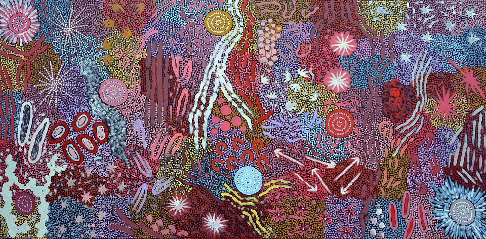 Grandmother's Country - MEPU13313 by Michelle Possum Nungurrayi