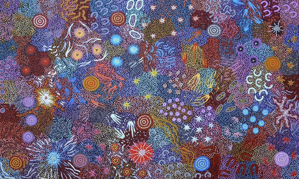 Women's Ceremony - MEPU13367 by Michelle Possum Nungurrayi