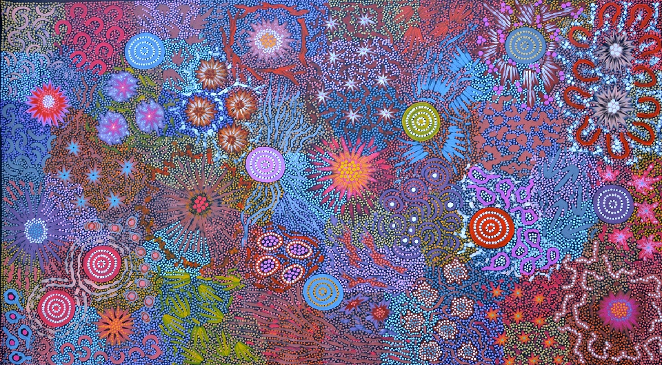 Grandmother's Country - MEPU13592 by Michelle Possum Nungurrayi