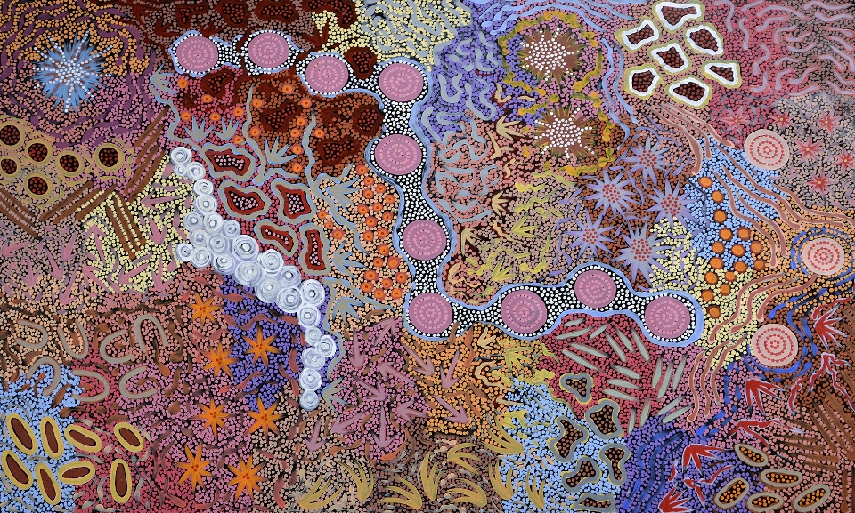 Grandmother's Country - MEPU13758 by Michelle Possum Nungurrayi