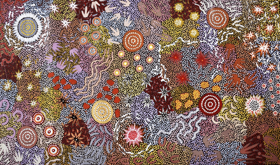 Bush Tucker Dreaming - MEPMG1008 by Michelle Possum Nungurrayi