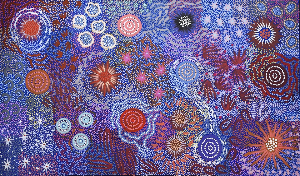 Bush Tucker Dreaming - MEPMG1010 by Michelle Possum Nungurrayi