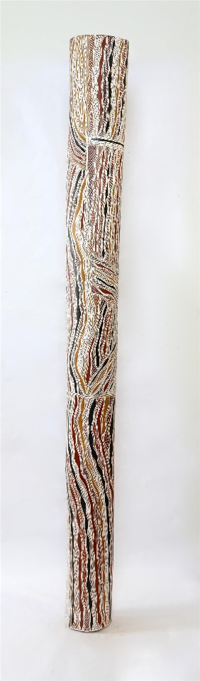Mundukul/Burrut'tji - Lightning Snake (Larrakitj, Madarrpa/Dhalwangu) - MUNG5253-22 by Munuminya Marawili