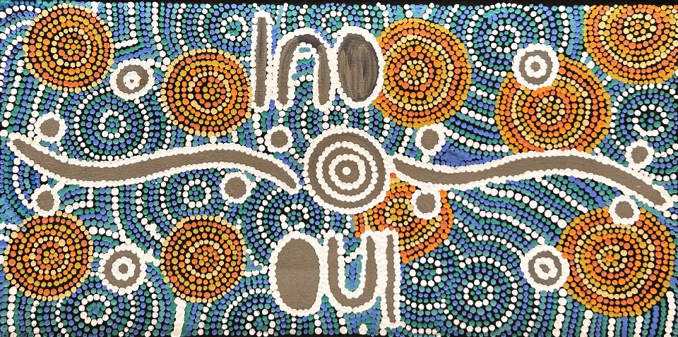 Yankirri Jukurrpa (Emu Dreaming) - Ngarlikirlangu - NNKWU6715/22 by Narelle Nakamarra Nelson