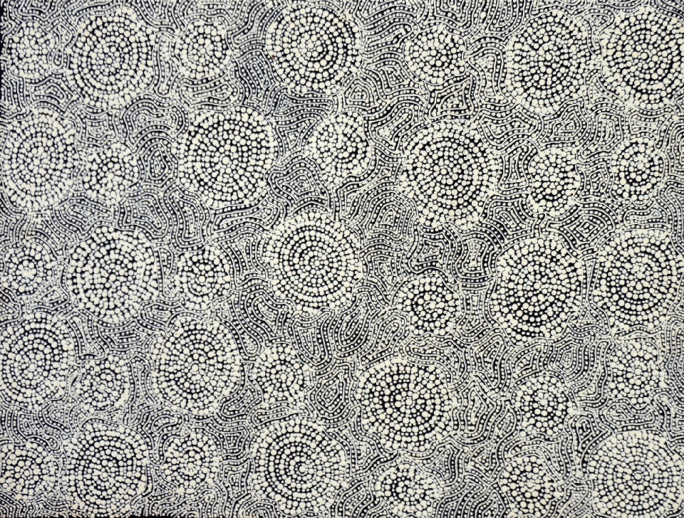 Warlukurlangu Jukurrpa (Fire Country Dreaming) - NHNWU69/20 by Nathania Nangala Granites