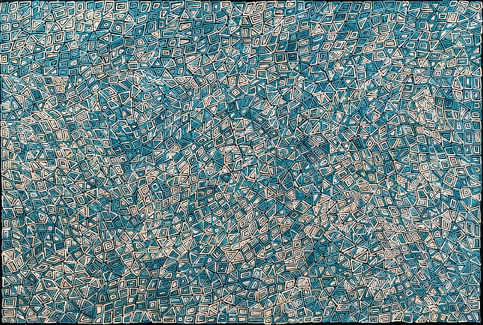 Ngapa Jukurrpa (Water Dreaming) - NHNAR2215 by Nathania Nangala Granites