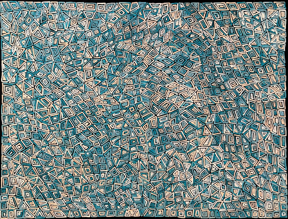 Ngapa Jukurrpa (Water Dreaming) - NHNAR2211 by Nathania Nangala Granites