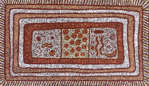 Ngalyarrpa manu Puluku Jukurrpa (Sandhill and Bullock Dreaming) - NSPWU765/22ny