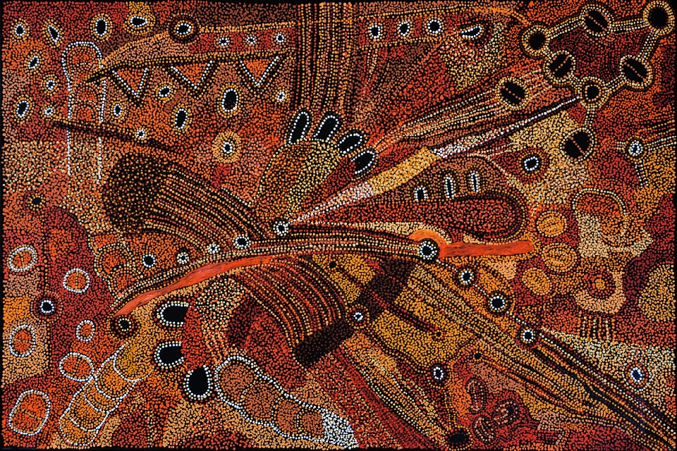 Kalaya Tjukurrpa (Emu Dreaming) - PBAG0030 by Patricia Baker Tunkin