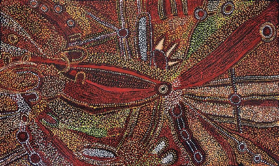 Kalaya Tjukurrpa (Emu Dreaming) - PBAG0039 by Patricia Baker Tunkin