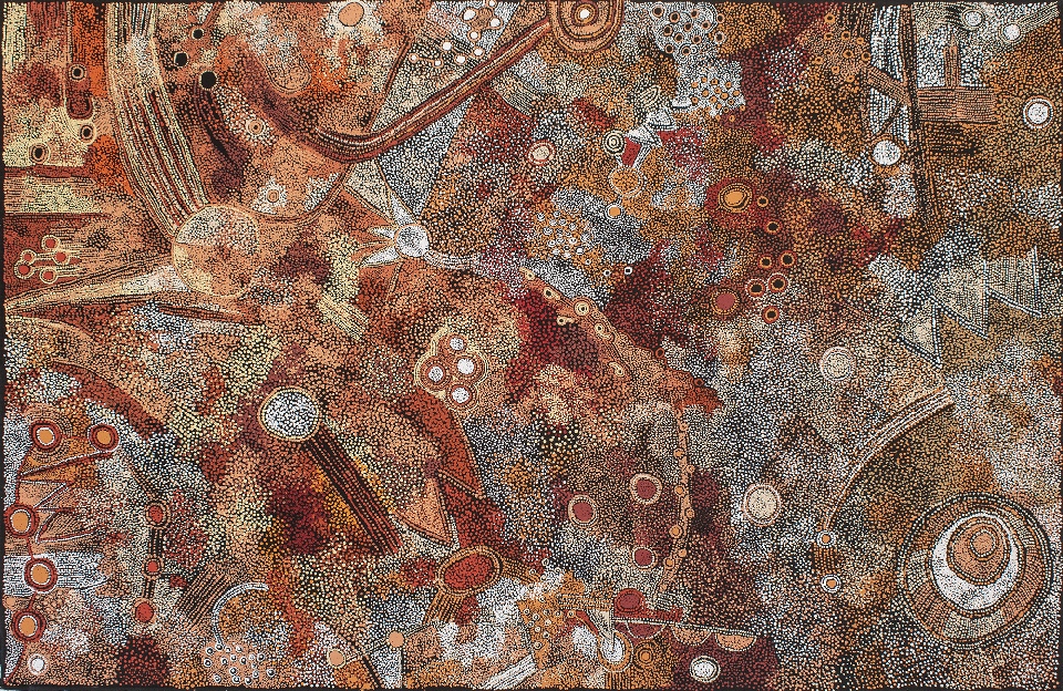 Kalaya Tjukurrpa (Emu Dreaming) - PBAG0050 by Patricia Baker Tunkin
