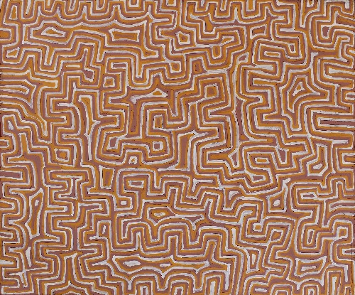 Lukarrara Jukurrpa (Desert Fringe-rush Seed Dreaming) - PNGWU3235/21ny