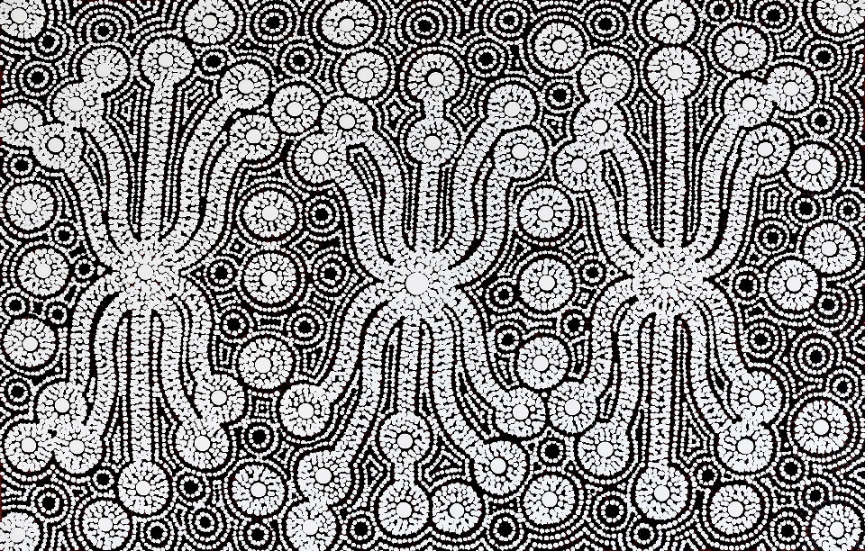 Yalka (Bush Onion Dreaming) - PMPG0064 by Peter Mbitjana Palmer