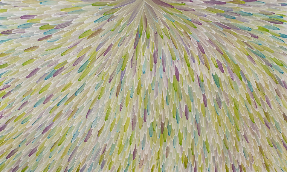 Emu Feathers - RWJG0110 by Raymond Walters Penangke