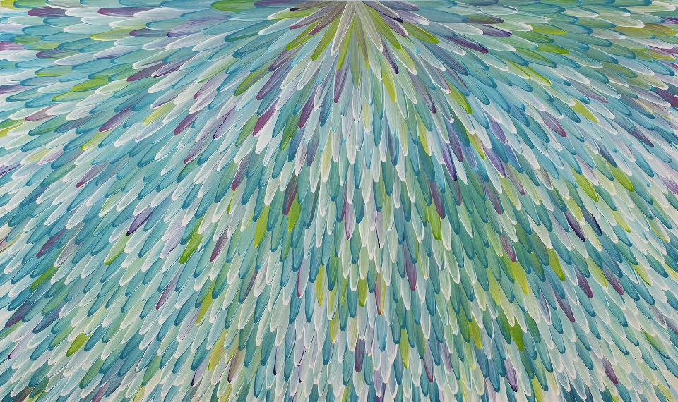 Emu Feathers - RWJG0111 by Raymond Walters Penangke