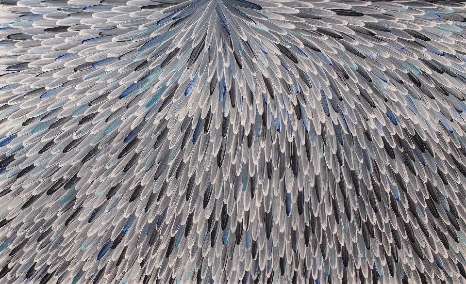 Emu Feathers - RWJG0116 by Raymond Walters Penangke