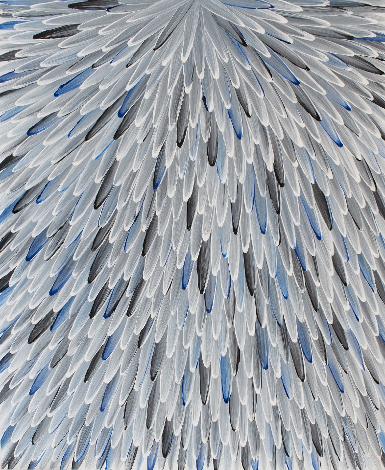 Emu Feathers - RWJG0124 by Raymond Walters Penangke