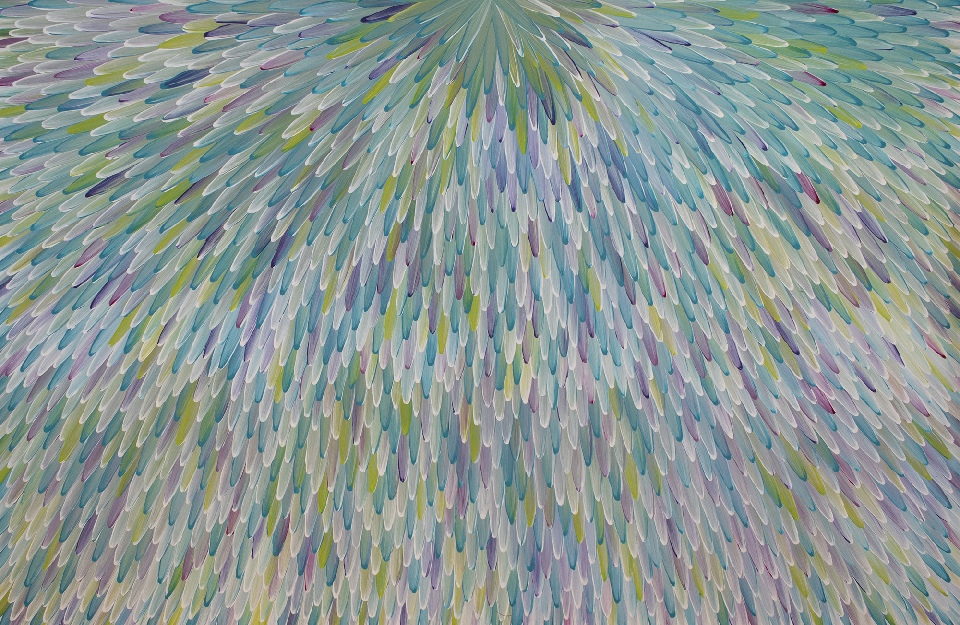 Emu Feathers - RWJG0128 by Raymond Walters Penangke