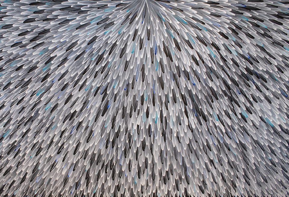 Emu Feathers - RWJG0131 by Raymond Walters Penangke