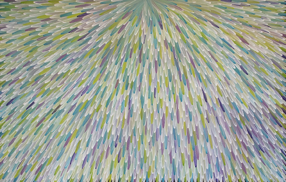 Emu Feathers - RWJG0132 by Raymond Walters Penangke
