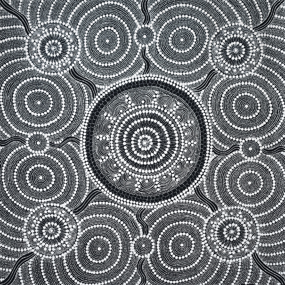Ngapa Jukurrpa (Water Dreaming) - RJRG0001 by Reanelle Nungarrayi Jurrah
