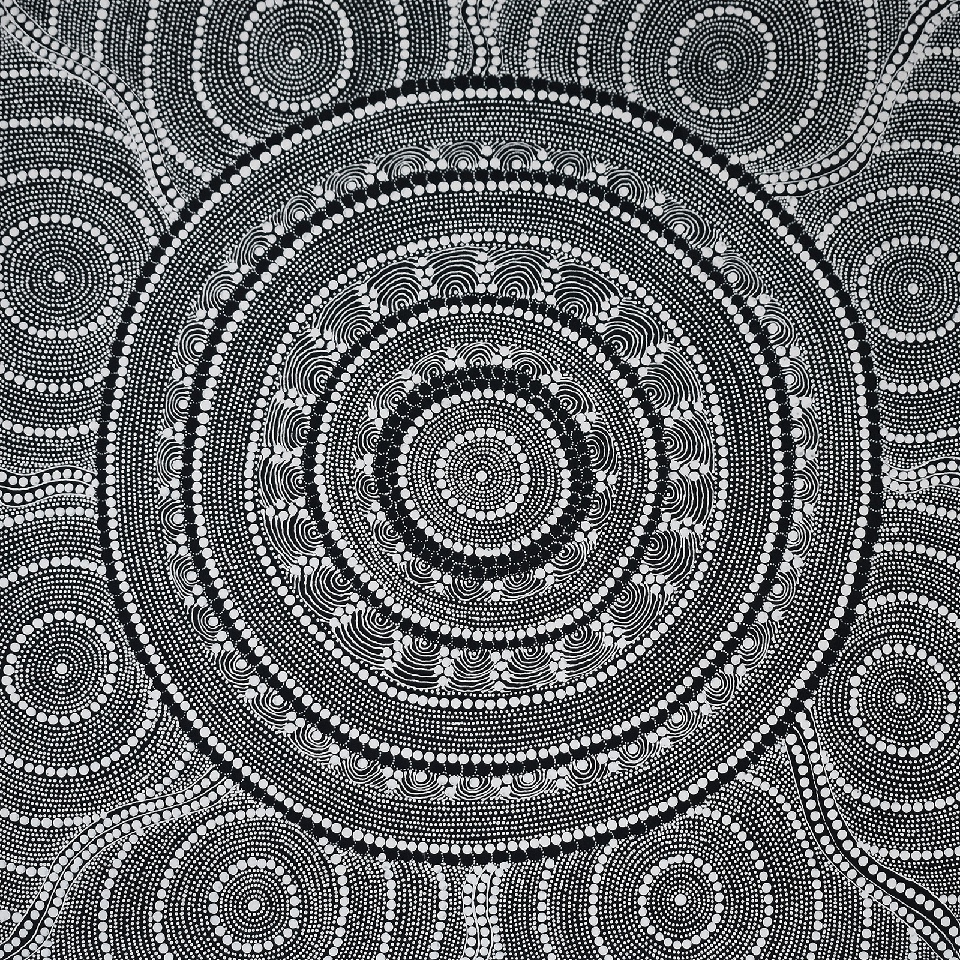 Ngapa Jukurrpa (Water Dreaming) - RJRG0004 by Reanelle Nungarrayi Jurrah