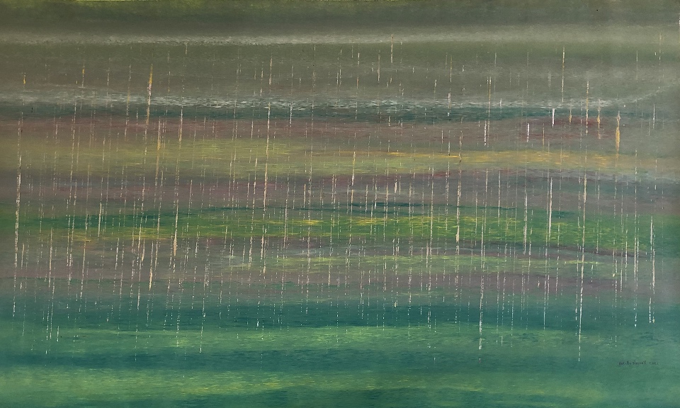 Stinging Rain Down Iron Range - RNALR21-129 by Rosella Namok