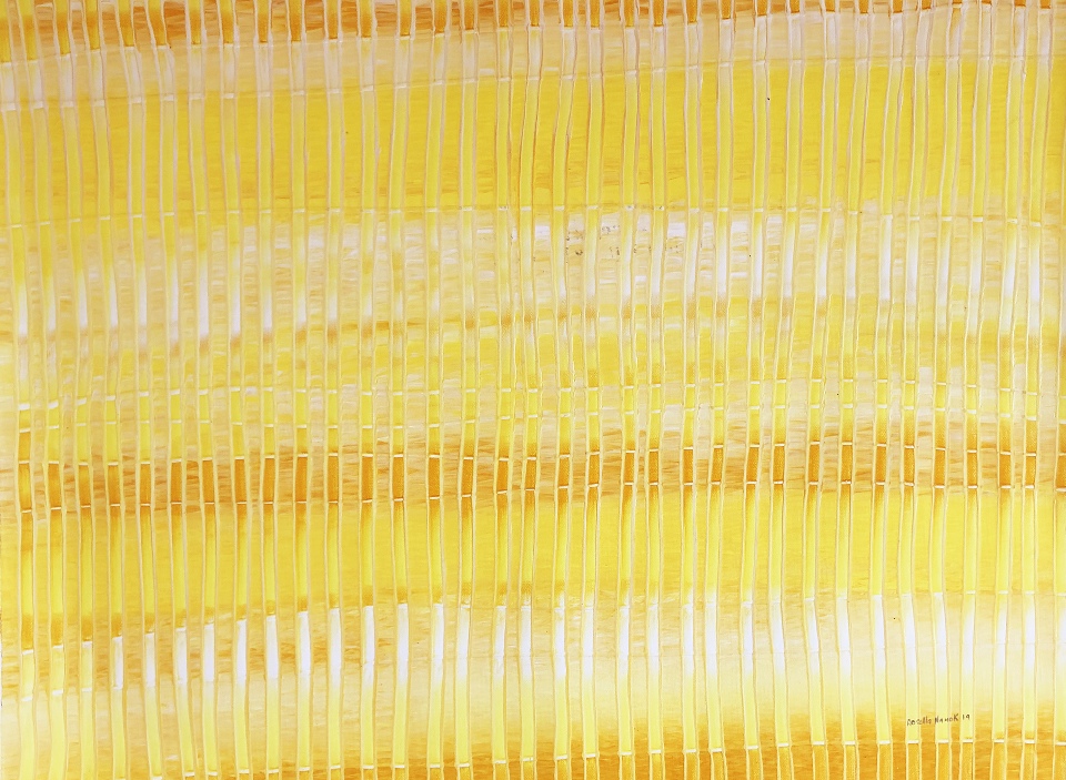 Yellow Bamboo to Make Fishing Spear - RNALR21-168 by Rosella Namok