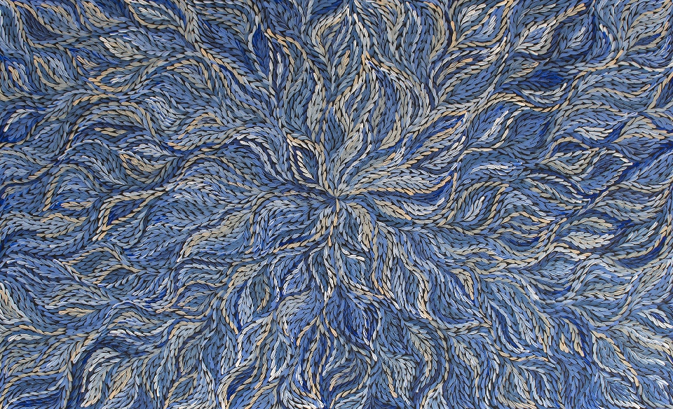 Bush Yam Leaves - RPEJ0002 by Rosemary Petyarre
